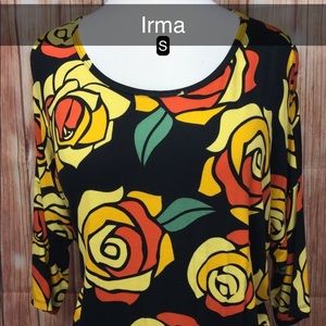 Lularoe yellow orange roses IRMA
